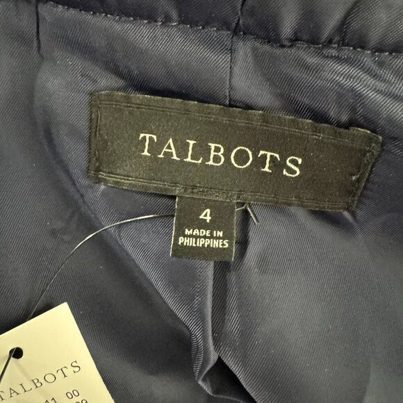 Talbots Tweed Blazer Jacket Womens Size 4 Wool Blend Career Office NWT CJ-1833 - Picture 6 of 8